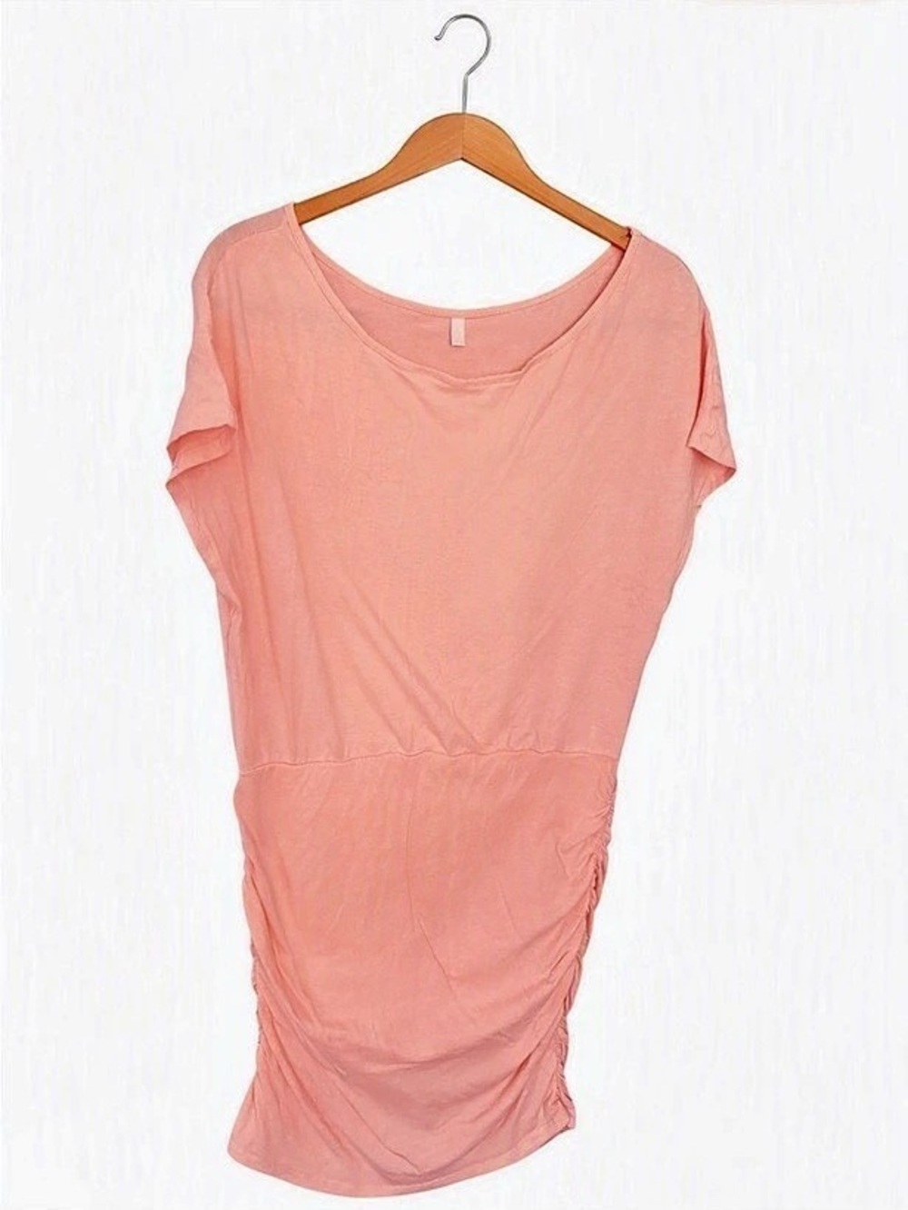 Y2K Victoria's Secret Ruched Short Sleeve Drop Waist Dress in Pink Size Medium